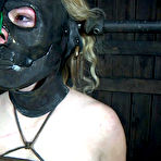 Second pic of SexPreviews - Nicki Blue masked blonde is bound and toyed in kinky dungeon