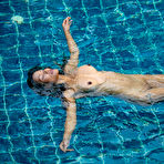 Fourth pic of Maki Katana undresses to swim naked in the large pool