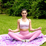 First pic of Gianna Gem Yoga Girl in the Backyard