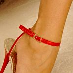 Fourth pic of Zafira in Red sandals