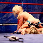 Third pic of Bianca Arden and Anita Hengher lick pussies and assholes of each other in the ring after fight