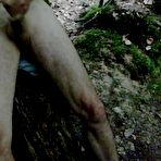 Fourth pic of Jerking off on a fallen tree at AmateurPorn.me