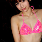Third pic of Hikari Yamaguchi Asian in pink lingerie rubs pussy of armchair