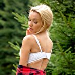 Fourth pic of Zhenya Belaya peeling off panties outdoors in Playboy set | Erotic Beauties