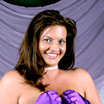 First pic of Plump big tit brunette Maria Moore in pink corset and purple gloves gets a fuck