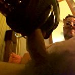 First pic of POINT OF VIEW Rough dental gag fellating sub mega-slut in leather corset