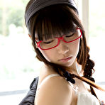 Second pic of Cute japanese idol Aisu Kokoa teasing in her panties and glasses | Erotic Beauties