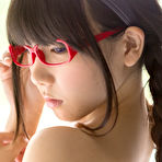 Fourth pic of Cute japanese idol Aisu Kokoa teasing in her panties and glasses | Erotic Beauties