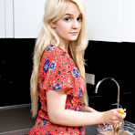 First pic of Riya Petite Blondie in the Kitchen