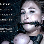 First pic of SexPreviews - Skylar Snow busty blonde is bound gagged with her tits clamped in dungeon