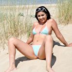 First pic of BikiniFanatics - Latina bikini model shows her pierced nipples in public