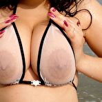 Third pic of BikiniFanatics - Natural bikini model shows of in a sheer bikini!