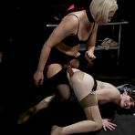 Third pic of SexPreviews - Natalie Mars kinky tranny is bound for spanking and strapon fucking by lezdom Helena Locke
