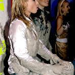 Third pic of Gioia Biel gives clothed muddy wrestling a try at the all girl fetish party