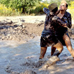 Fourth pic of Outdoor mud wrestling between Gina Killmer, La Bella Blanca, Jenny Lee, Kristy Lust and Teri Sweet