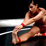 First pic of Avy Lee Roth gets defeated and impaled on strap-on dildo by bosomy wrestler Janay