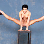 Third pic of Flexy Liza Raykina aka Lara Frost makes high-heeled and all-nude splits