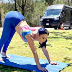 Fourth pic of Eve Marlowe Busts A Stalker Jerking It To Her Yoga Session