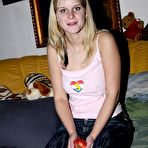 First pic of Hottest Very horny chick masturbating naked on the couch with a toy by ShavedTeenGirls.com