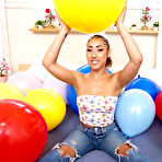 First pic of Kira Perez bangs her lover in the middle of inflated balloons