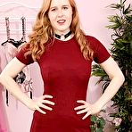 Fourth pic of Aurora Phoenix Busty Redhead Strips to Her Stockings