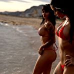 First pic of Mareeva & Trudy taking off their red bikini's on the beach