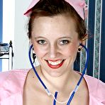 First pic of Justine Anilos In Pink Nurse Uniform Has A Good Time Playing With Her Pussy / DefineBabe.com