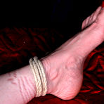 Second pic of Bound Feet | Florence - spreadeagled on bed