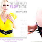 Fourth pic of It's a tall MILF's playtime when Tracey Lain takes out her duodong - Free Mature.nl content
