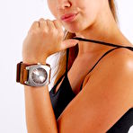 Third pic of WatchGirls.net | Evita wearing a huge OOZOO cuff watch 