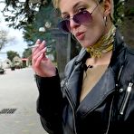 Third pic of Russian Smokers | Short cut hair blonde girl is smoking two cork cigarettes