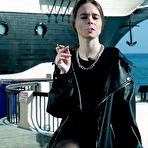 Fourth pic of Russian Smokers | Smoking strong brown 120mm cigarette near the beach