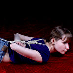 First pic of Bound Feet | Agnes hogties in jeans
