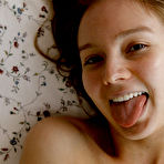 Fourth pic of Isabella Herzog feeling extra playful while completely nude in her bedroom