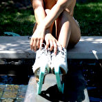 First pic of Jada Kai Exotic Model Posing Poolside