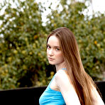 Second pic of 18eighteen - Hazel Moore - Skinny Teen Hazel Moore Flaunts Her Big, Perky Tits and Bush in the Backyard