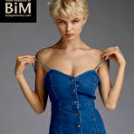 First pic of Anna Lucos in a Denim Dress
