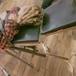 Fourth pic of Dom-Team | Blonde Teen restrained on medical chair - getting finger fucked and clit teased with vibrator until she shivers and screames in panic and pleasure