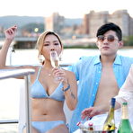 First pic of Stacy and friends spend the day on a boat playing and fucking | AV Jiali