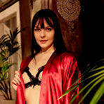 First pic of Amelia Riven in a Red Robe and Lingerie