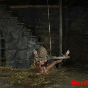 Nude porn Pics with Blonde Romina gets thrown in a dungeon and forced to endure bdsm gangbangs