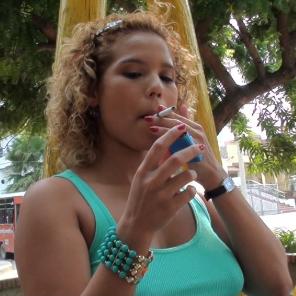 Marisela Smokes In Public #474666