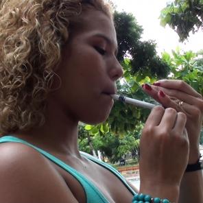 Marisela Smokes In Public #474668