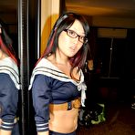 First pic of Korean hottie dresses up like a naughty Asian school girl.