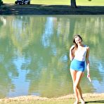 Fourth pic of Lakeside Beauty In a Blue Skirt