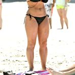 Second pic of Deena Nicole Cortese in black bikini on the beach