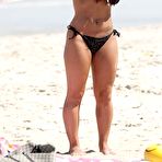 Fourth pic of Deena Nicole Cortese in black bikini on the beach