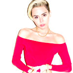 Second pic of Miley Cyrus see through and topless posing photos