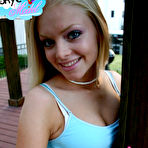 Second pic of Blonde tease Skye loves to tease with her perky teenage tits and her tight round perfect ass outdoors