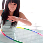 First pic of Machiko is such a cute little liar. She said she sucked at hula hooping, but compared to other Japanese chakuero girls, Machiko is definitely in the top 3!